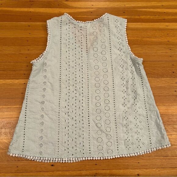 Joie light blue eyelet tank top - Picture 2 of 5